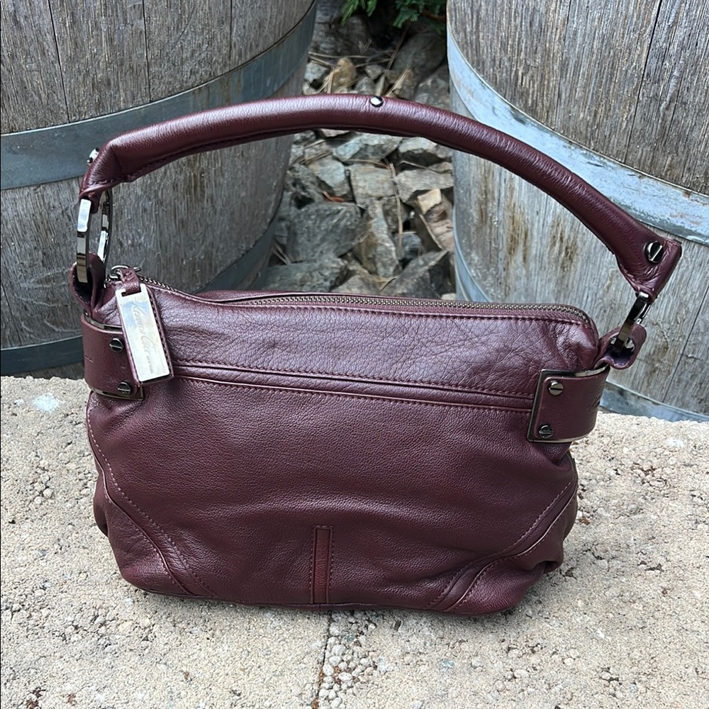 Kenneth Cole Burgundy Leather Handbag